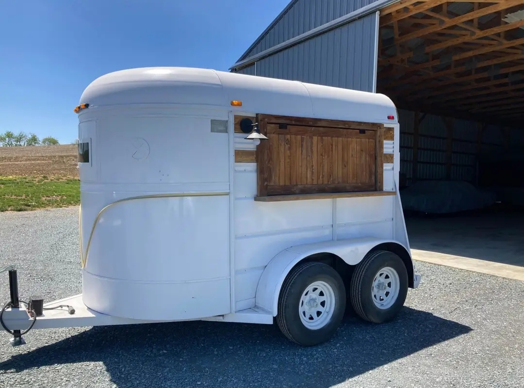 2000 Ponderosa 2 Horse Trailer – Fully Customized Mobile Coffee Trailer - Image 2